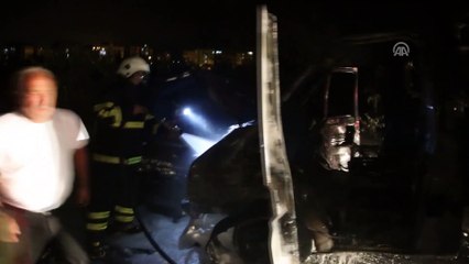 Hatay'da seyir halindeki araç yandı  - HATAY