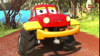 Tv cartoons movies 2019 monster truck dan and the dan team in HHMT's island in this Halloween video by Kids Channel