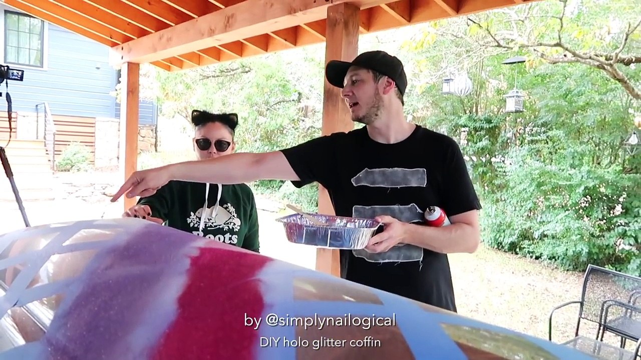 I Made My Own Holo Glitter Coffin ft.Threadbanger (dying to get inside)