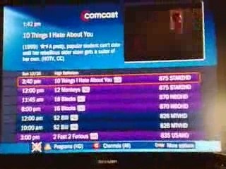 Comcast TiVo HD Guide