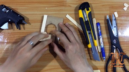 How to Make a Popsicle Stick Lamp -Easy Crafts Ideas at Home