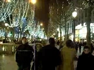 Champs Elysees on Xmas night