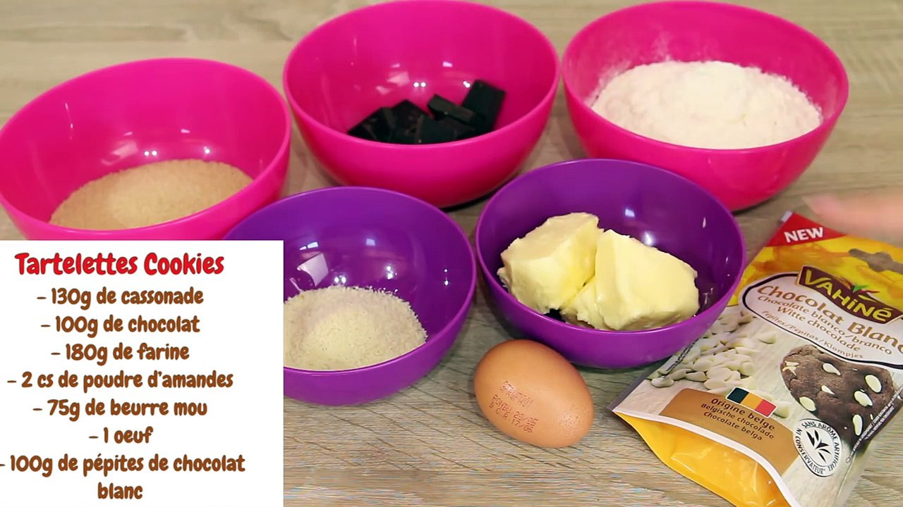 RECETTE TARTELETTES COOKIES CHOCOLAT ET FRAISES - COOKIES BOWLS RECIPE