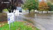 Heavy rainfall brings flooding to Lake District of UK