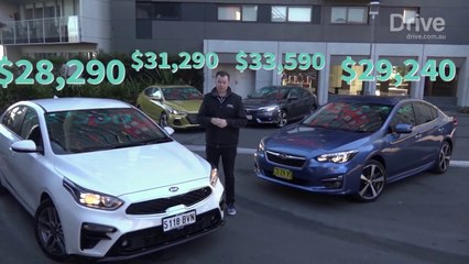 What Is The Best Small Sedan- Cerato v Elantra v Impreza v Civic