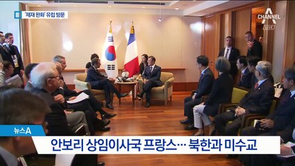 文 “한반도 평화 노력”…프랑스, 제재 완화 나설까