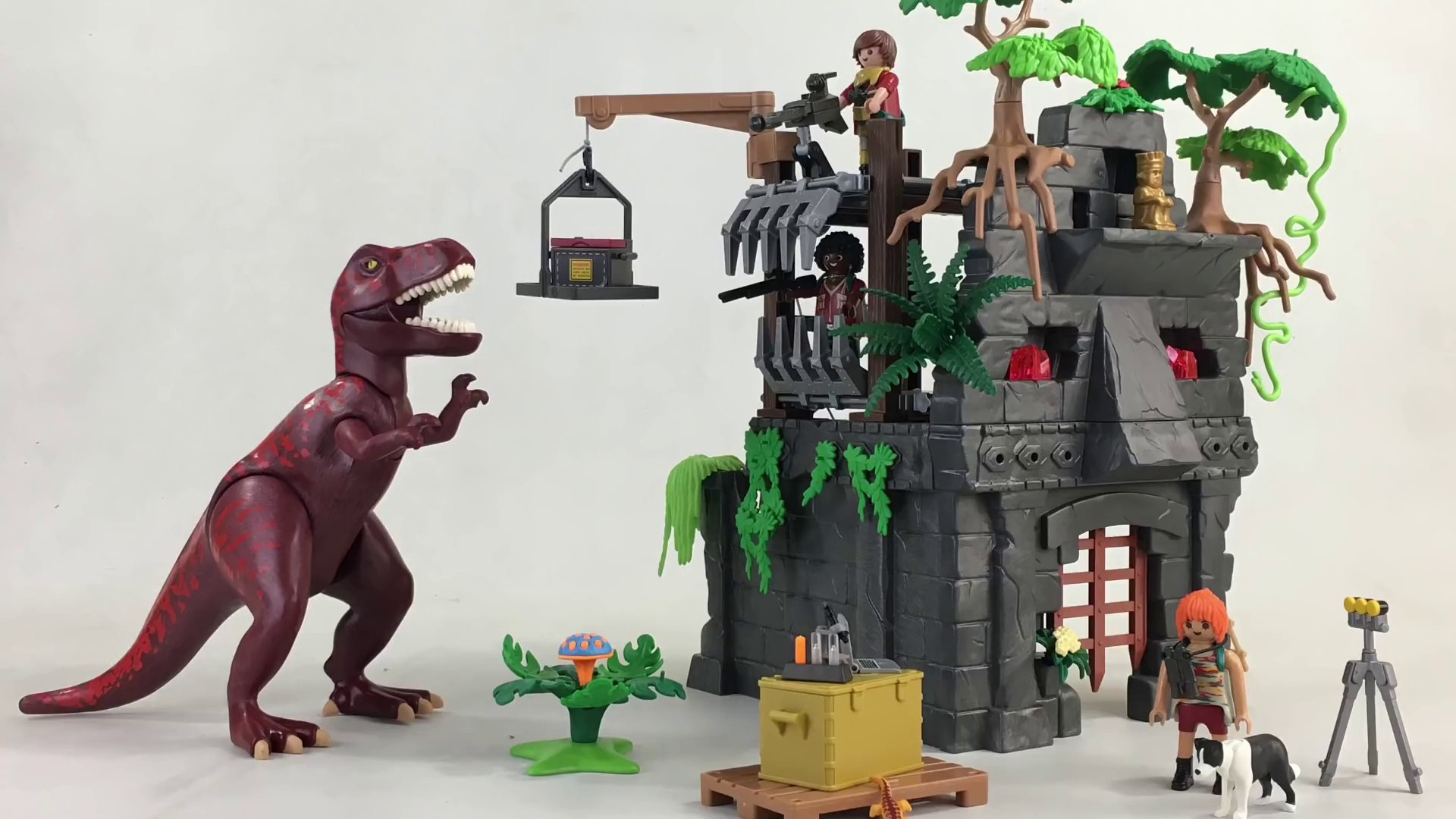 Playmobil The Explorers Hidden Temple with T-Rex Dinosaurs toy unboxing ||  Keith's Toy Box - video Dailymotion