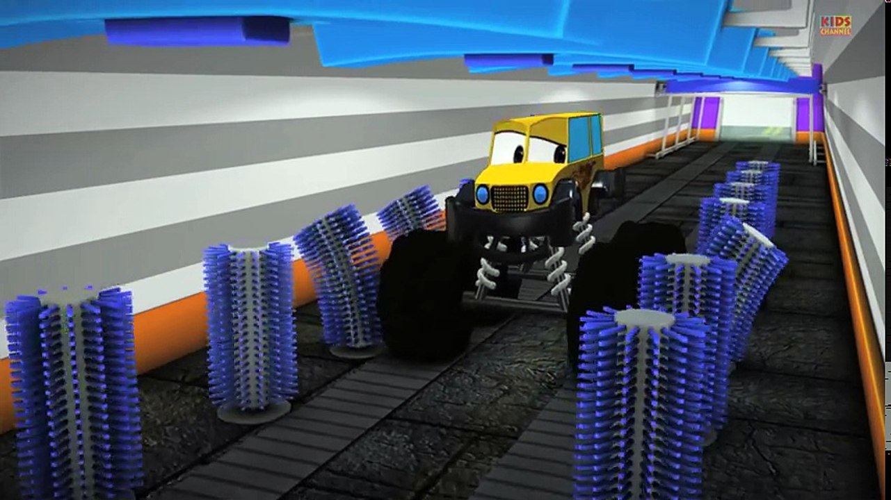 Tv cartoons movies 2019 Monster Truck Car Wash   Car Wash Videos For Kids   kids videos
