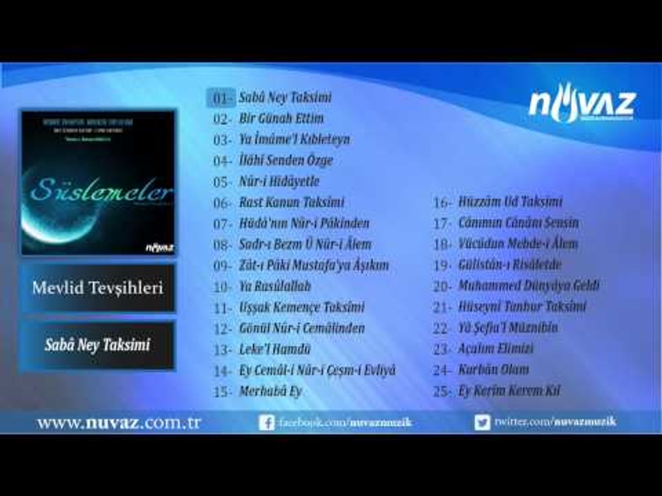 Hüdâyî Tasavvûf Mûsikîsi Topluluğu / Mehmet Kemiksiz - Sabâ Ney Taksîmi