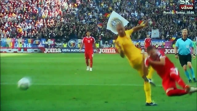 Gabriel Tamas controversial red card for high foot vs Serbia!