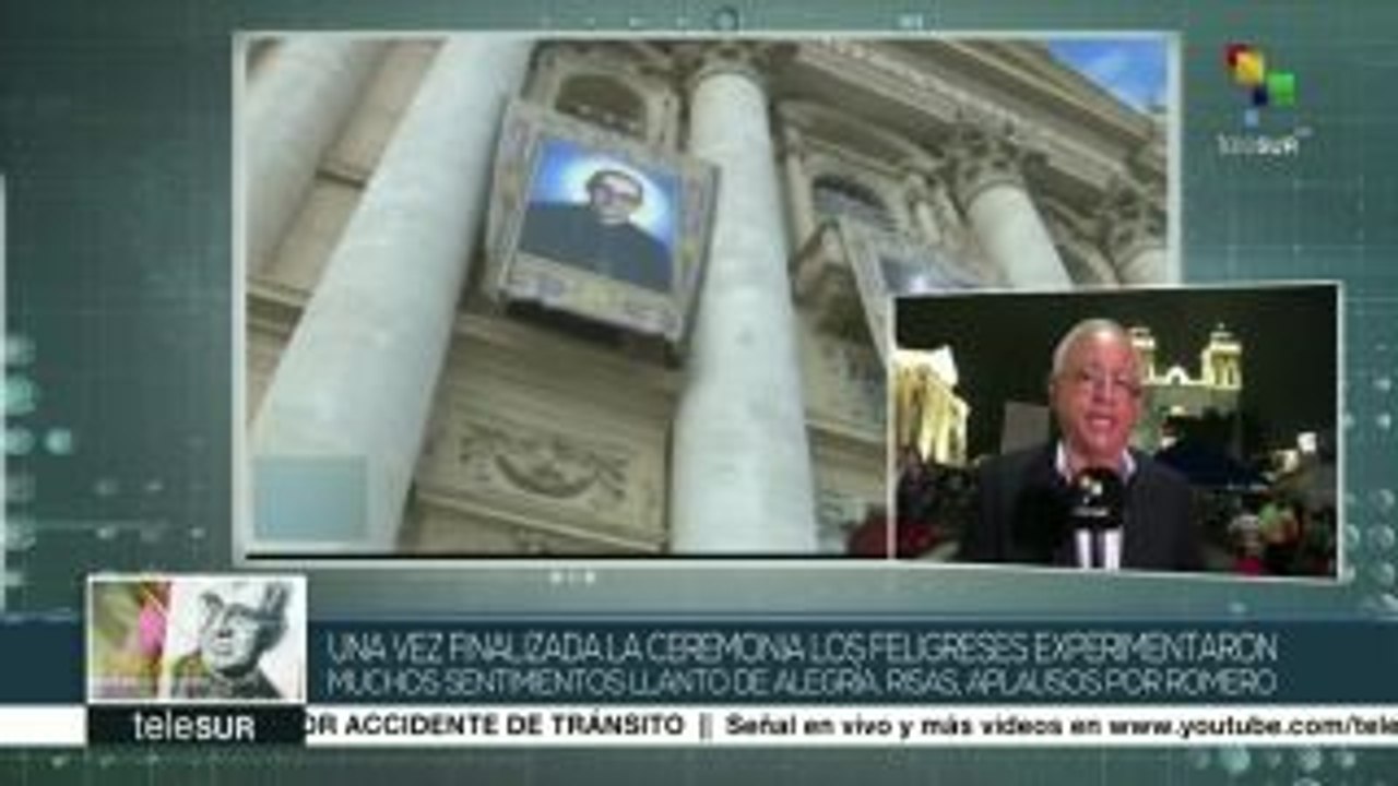 Feligreses salvadoreños celebran canonización de Monseñor Romero