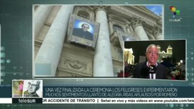 Feligreses salvadoreños celebran canonización de Monseñor Romero