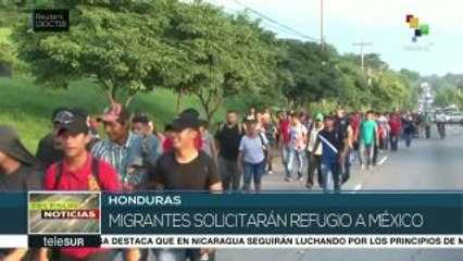 Parte caravana de migrantes hondureños a EE.UU.