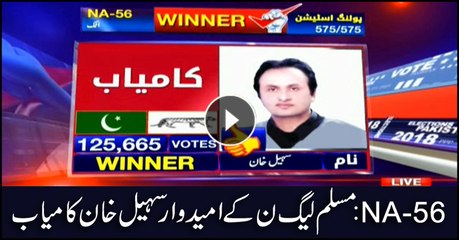 Unofficial Results: PMLN's Sohail Khan wins from NA-56