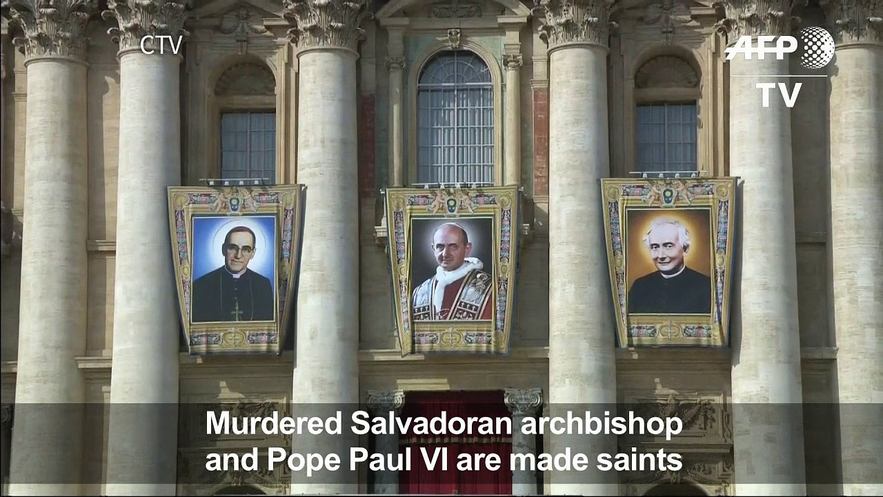 Pope Francis leads canonisation ceremony at the Vatican