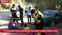 17 yaşındaki sürücü, polislerden kaçarken ortalığı birbirine kattı