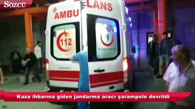 Kazaya giden askerler kaza yaptı