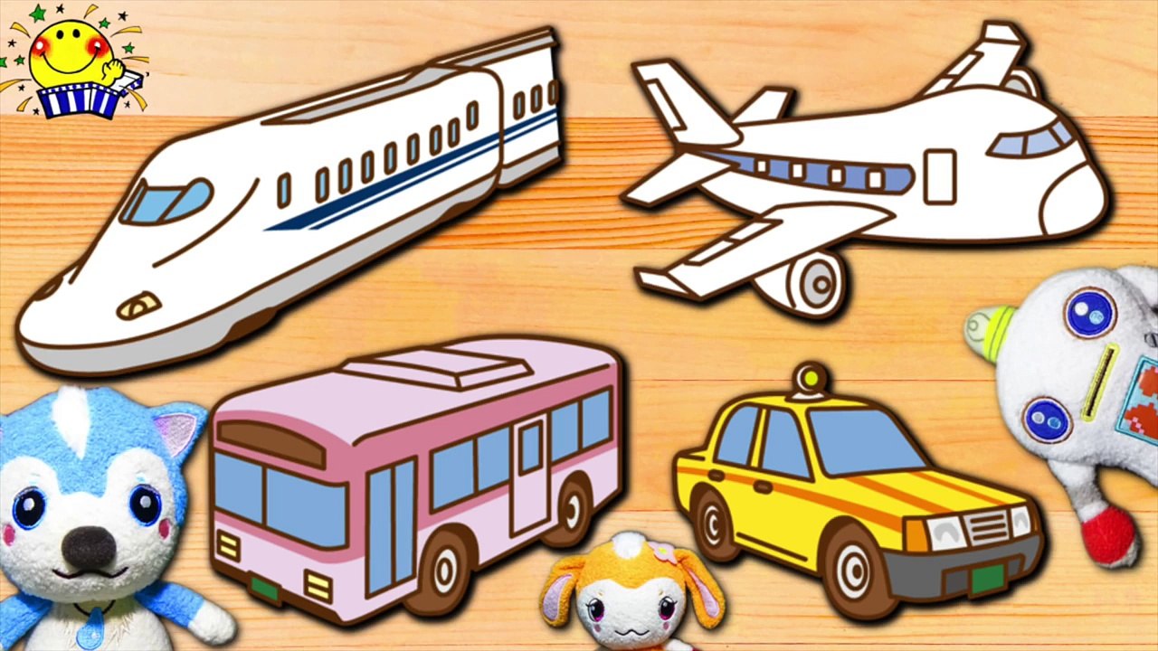 はたらくくるま 乗り物パズル★ショベルカー、ユンボ、クレーン車、新幹線、飛行機、幼稚園バス、ゴミ収集車、電車❤︎ガラピコぷ〜で赤ちゃん笑う、子供向けアニメ