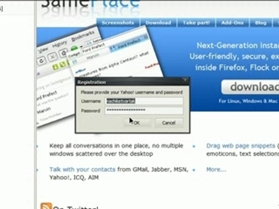 SamePlace : How to add Yahoo MSN AIM ICQ contacts