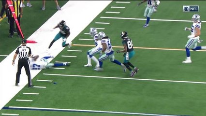 Jourdan Lewis scoops up loose ball after Keelan Cole fumbles