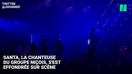 La chanteuse du Groupe Hyphen Hyphen en état d’ivresse