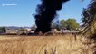 Plumes of black smoke seen as fire breaks out at school playground in Oroville, California