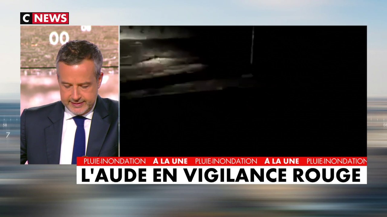 Intempéries dans l'Aude : " il y a une personne décédée et deux disparus " selon le préfet de l’Aude, Alain Thirion à CNEWS