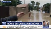 À Trèbes, les habitants découvrent l'ampleur des inondations au lever du jour