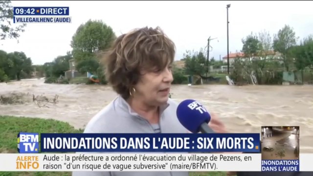 Inondations dans l'Aude: Cette habitante de Villegailhenc décrit une vague qui a inondé sa maison