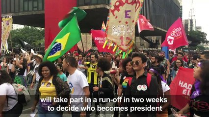 Bolsonaro and Haddad supporters rally for their candidates
