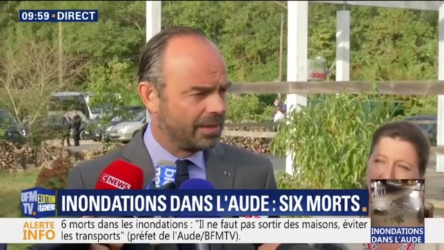Inondations dans l'Aude: Edouard Philippe annonce qu'il se rendra sur place cet après-midi