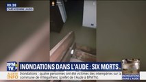 Un habitant de Carcassonne filme son domicile inondé après les pluies diluviennes