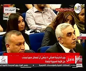 شاهد. مؤتمر صحفى مشترك بين وزيرى خارجية سوريا والعراق