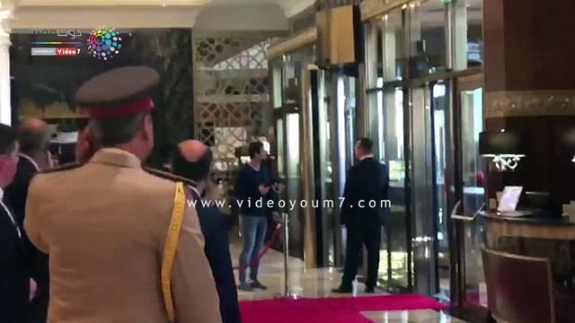 شاهد.. لحظة وصول الرئيس السيسى لمقر إقامته فى موسكو