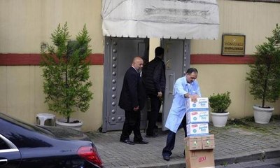 Suudi Arabistan Konsolosluğuna temizlik ekibi geldi