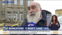 Inondations dans l'Aude: le maire de Villegailhenc salue la solidarité des habitants