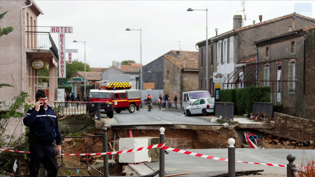 "Les anciens ne se souviennent pas d'une crue aussi violente", raconte une habitante de Trèbes, victime des inondations dans l'Aude