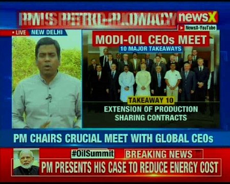 PM Modi chairs #OilSummit: PM Narendra Modi meet with global CEOs on fuel price
