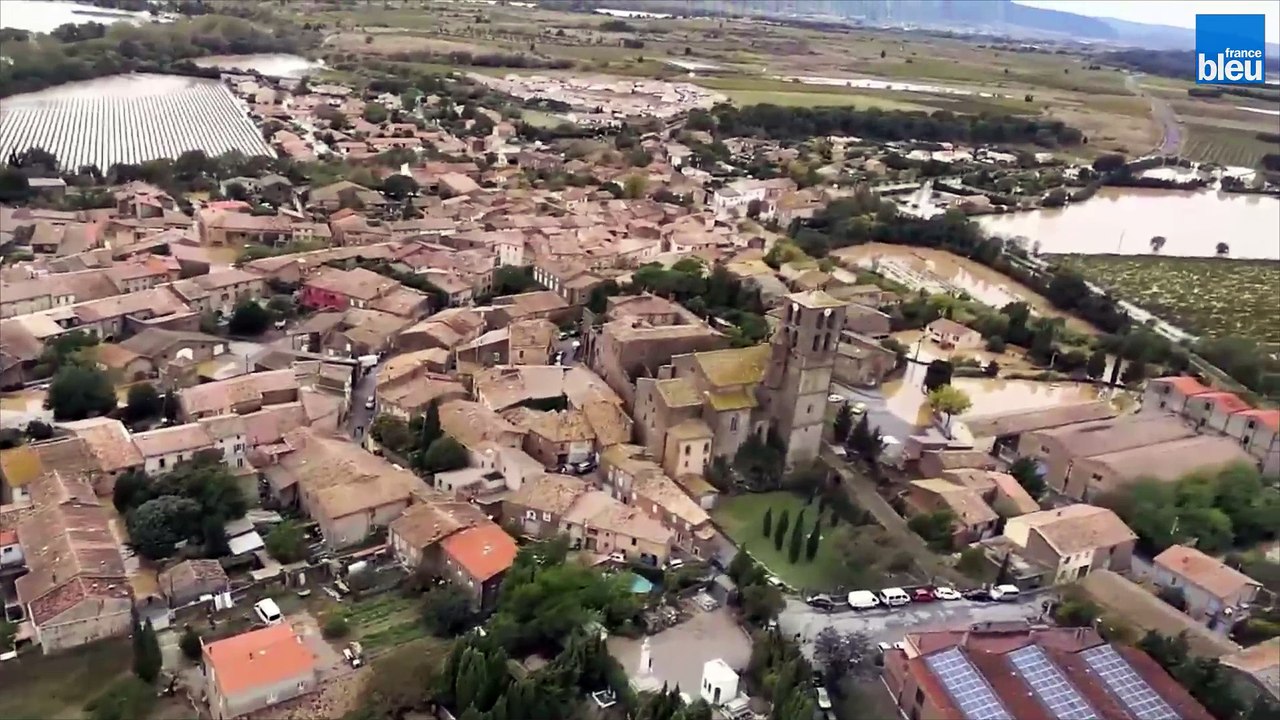 Intempéries dans l'Aude : les inondations vues du ciel à Puicheric