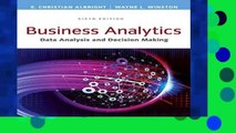 [P.D.F] Business Analytics: Data Analysis   Decision Making (Mindtap Course List) [E.P.U.B]