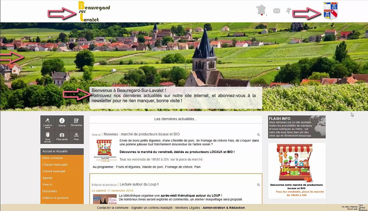 Présentation des sites internet pour mairie de LaPageLocale