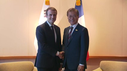 잠시 뒤 한·프랑스 정상회담..."비핵화 위한 프랑스의 노력도 당부" / YTN