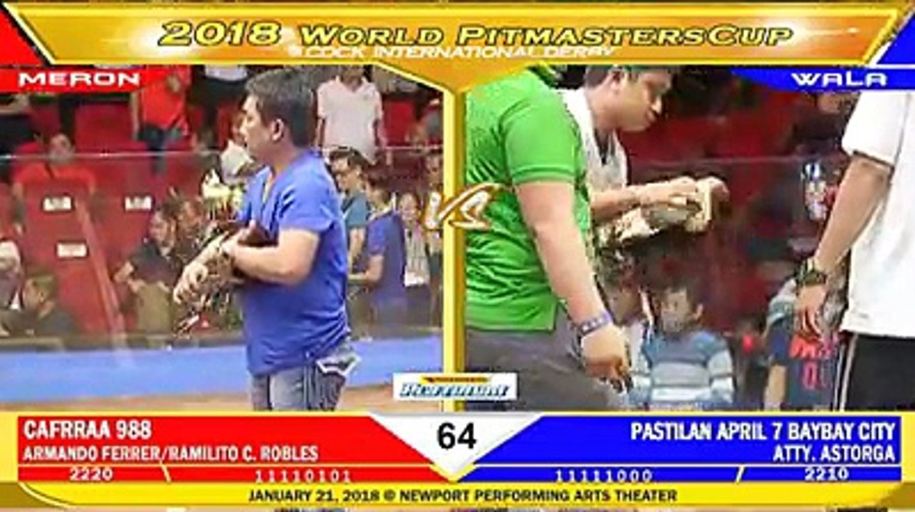#FIGHT 64 WORLD PITMASTER CUP 2018 CAFRRAA 988 VS PASTILAN APRIL 7 BAYBAY CITY