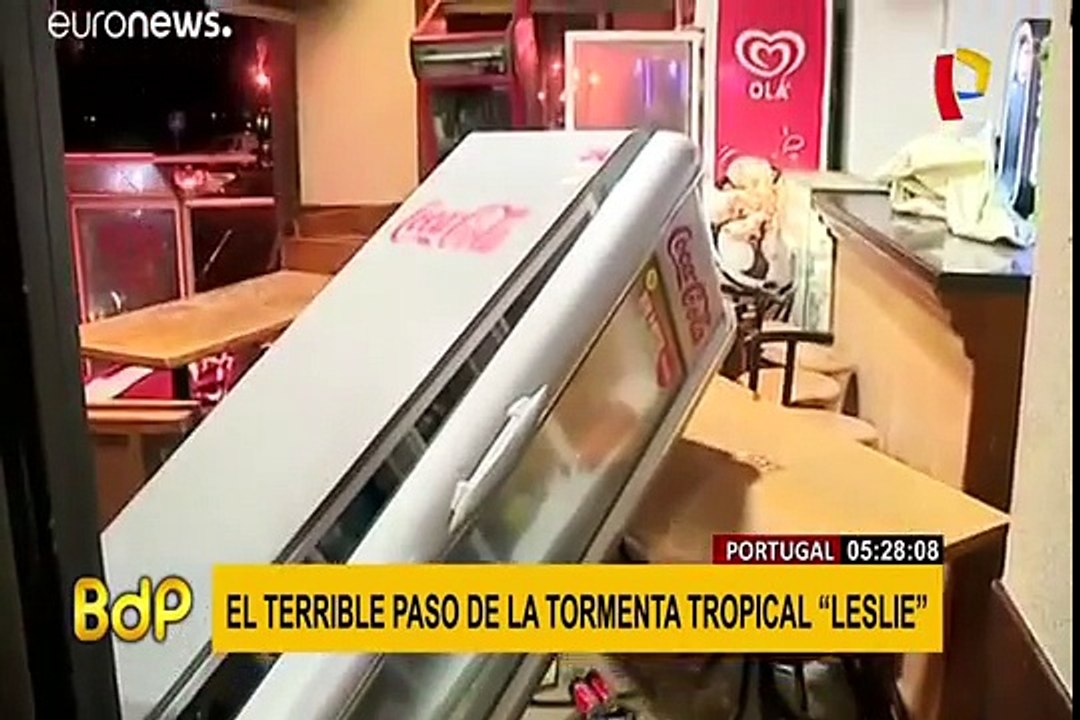 Portugal: Tormenta tropical “Leslie” deja al menos 27 heridos y cuantiosos daños materiales