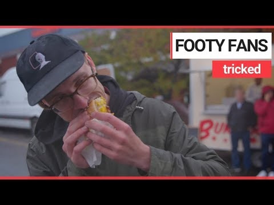 Football fans fooled into eating meat-free burgers | SWNS TV