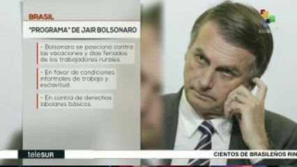 Candidato de derecha brasileño apuesta por trabajos informales