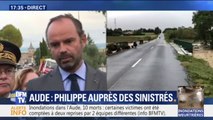 Inondations dans l'Aude: Édouard Philippe adresse 