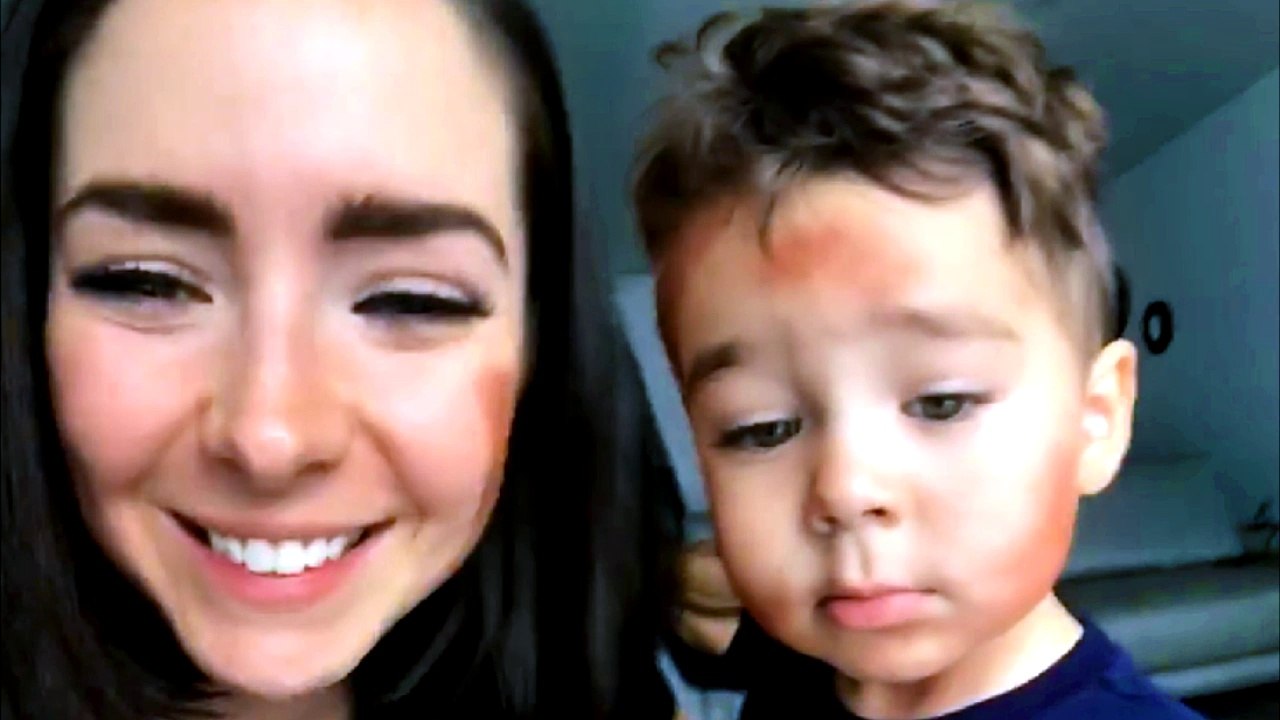 Ariadne Díaz, Marcus D'Ornellas y su hijo Diego juegan en familia y van a una fiesta infantil