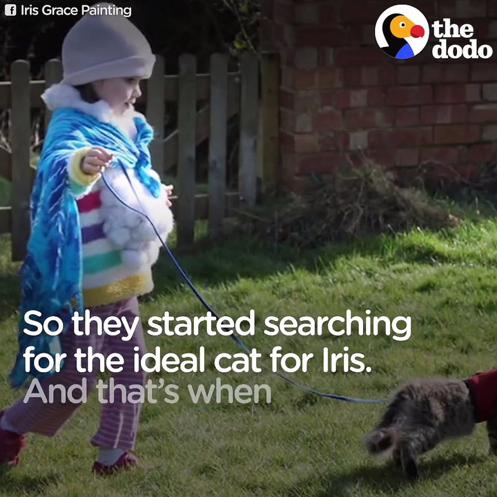 This little girl barely spoke when her mom caught her talking to her cat best friend 
