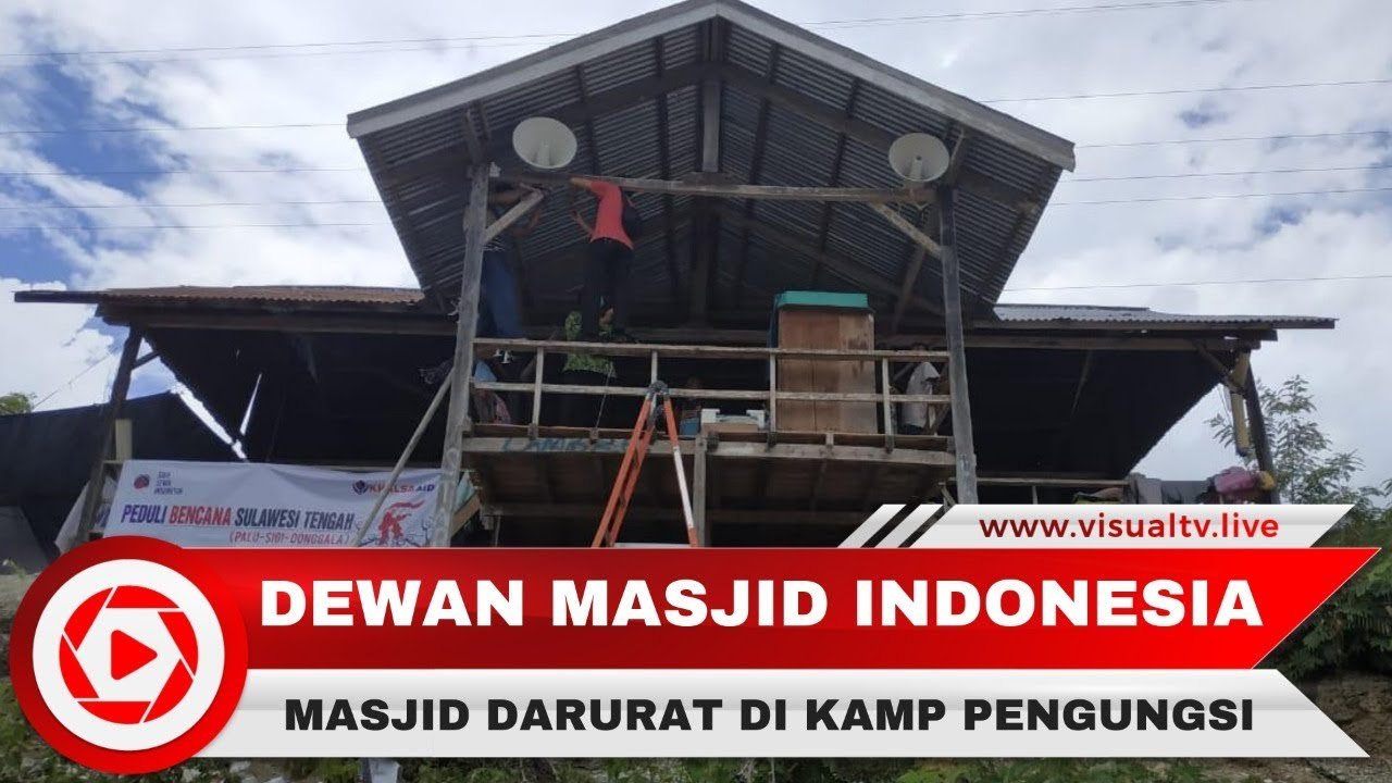 DMI Gandeng PMI dan Yayasan Kalla Membangun Masjid Darurat bagi Para Pengungsi di Sulawesi Tengah